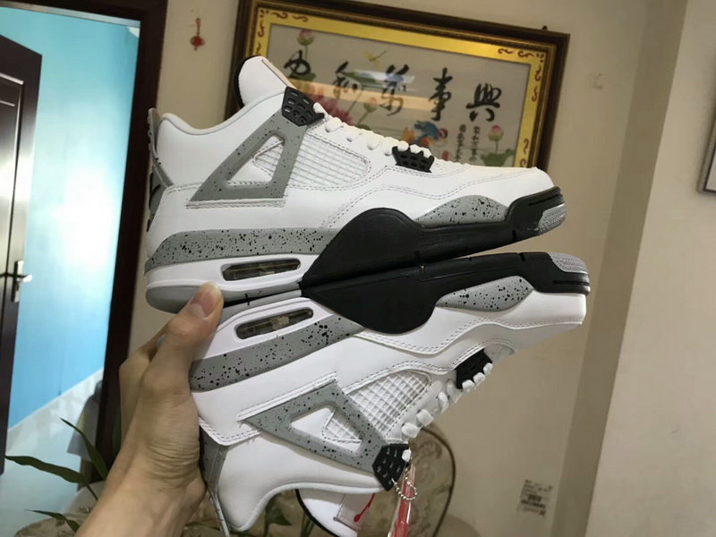 Super max Air Jordan 4 White Cement(98% Authentic quality)